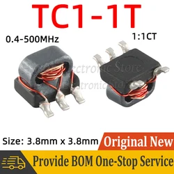 Rf balun balunトランスフォーマー、バランスの取れた変換器、トランス、TC1-1T、0.4-500mhz、1: 1ct、50Ω 、50オーム、逆流結合、5個