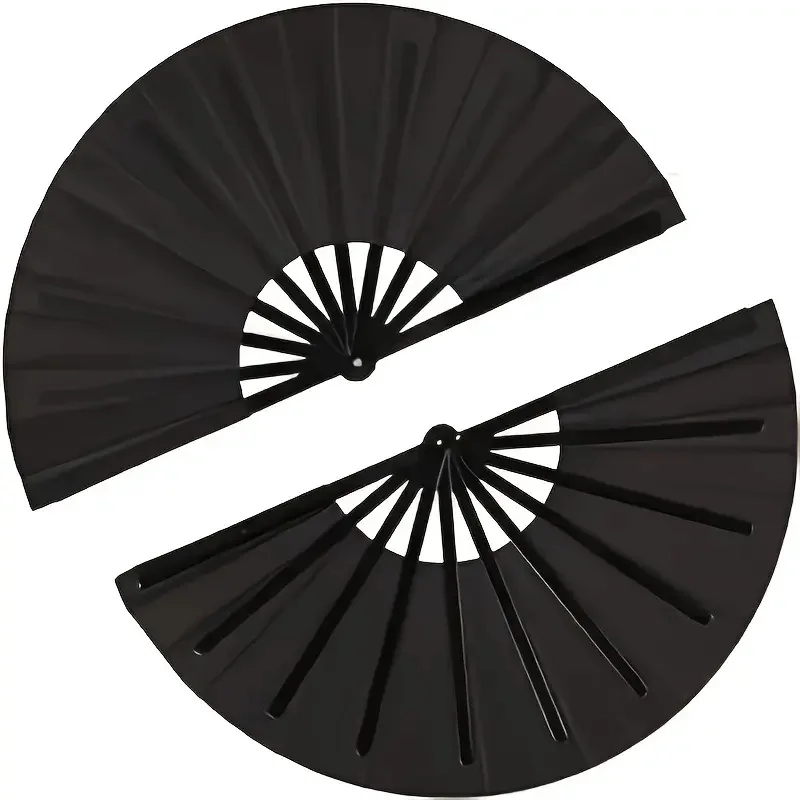Großer Kung-Fu-Sound-Fan aus Kunststoff mit Knochenstruktur für Kampfkunst-Aufführungen, eleganter, faltbarer Bühnenfan, Opern- und Zauberrequisiten, Sommer-Kühlventilator – Detail 6