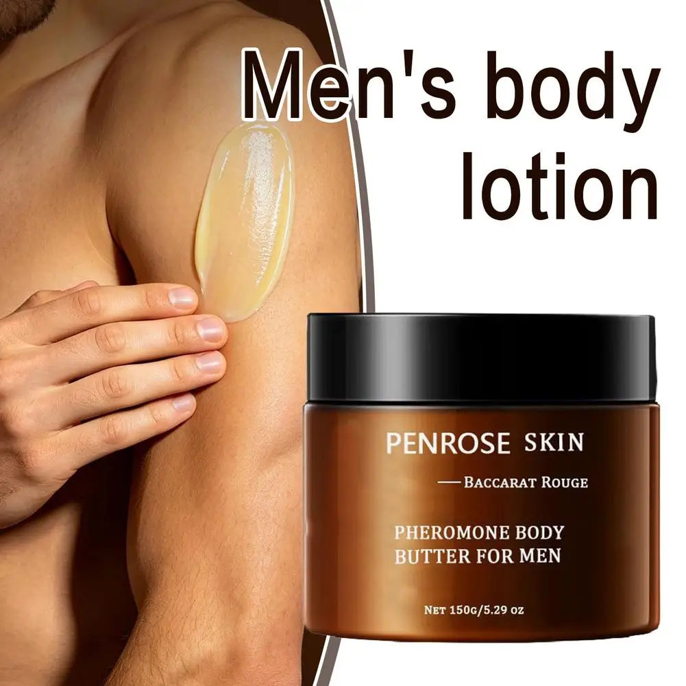 Penrose Men Fragrance Body Butter Cream Scented Hydrating Body Lotion Soft Nourishing Daily Skin Moisturizer Care Cream