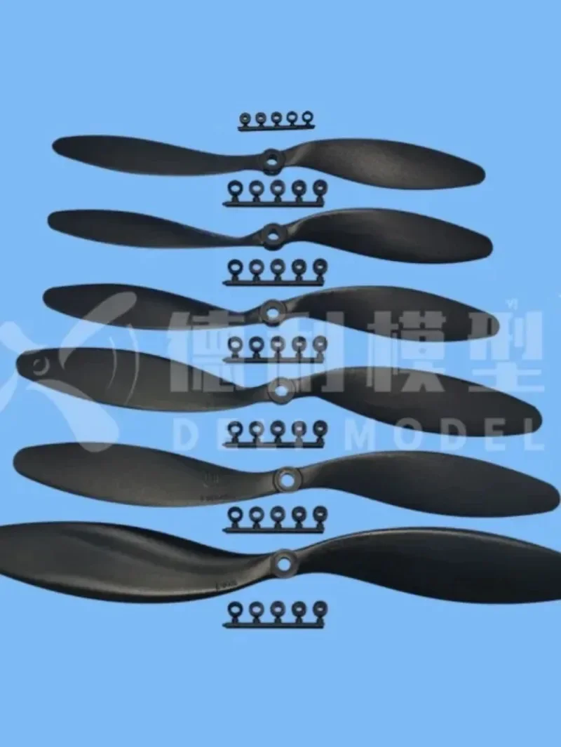 2Pcs/Lot Nylon Propellers with Axle Pad 7-11inch Slow Paddle for RC Fixed Wing Aircraft Model