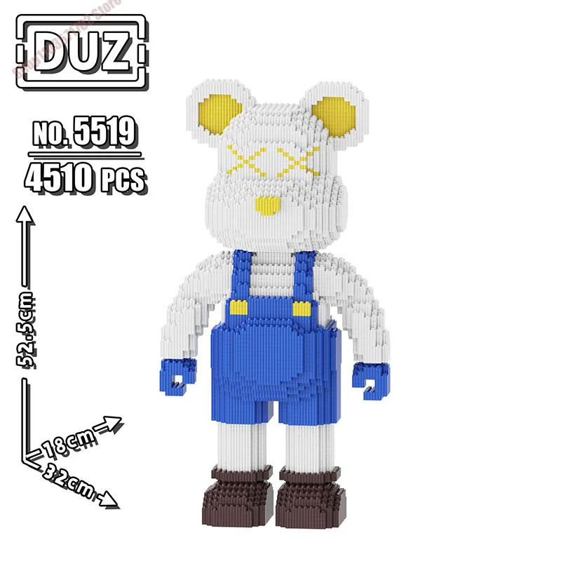 

Bearbrick 3D Microparticles Violent Bear 19cm Building Blocks Mini Model Micro Assembled Bricks Children Toys for kids friends