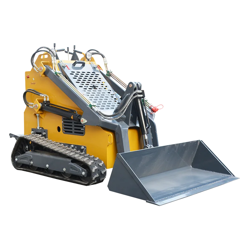 Customized Walk Behind Skid Loader High-Precision Mini Skid Steer Loader Strong Engine 420kg Auto Leveling Track Small Loaders