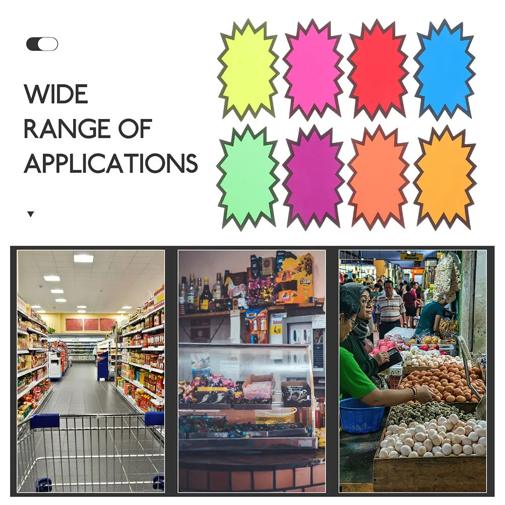 160 قطعة ملصق الانفجار علامات الأسعار تسميات فارغة لسوبر ماركت المرآب بيع الأحداث المدرسية الإعلان التجزئة