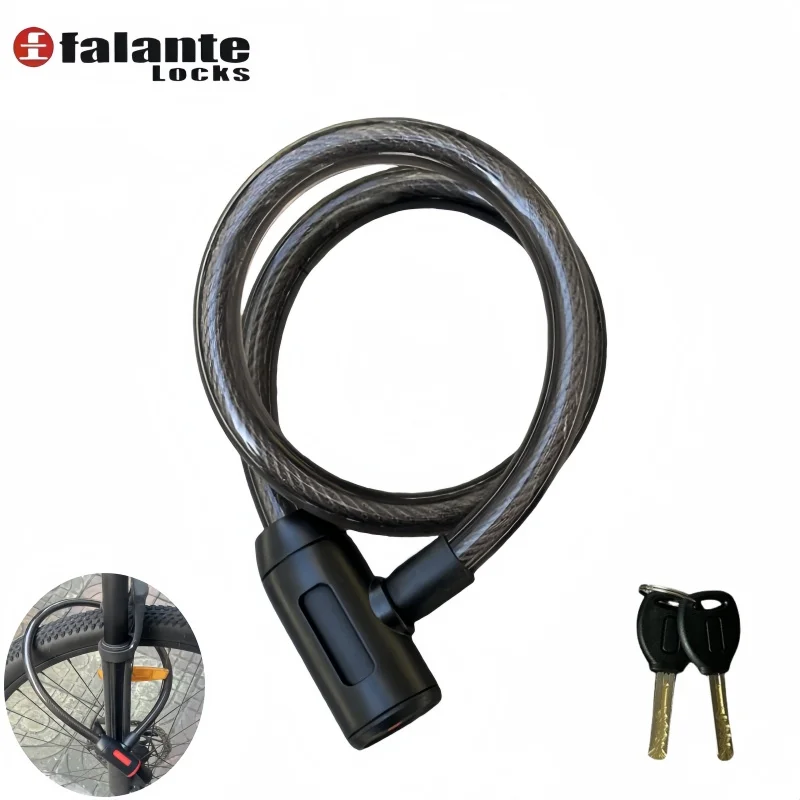 AliExpress falante Falante Anti-Theft Weatherproof Steel Cable Bicycle Lock Brass Key Lock for Motorcycle Bike Scooter - Safety Accessory