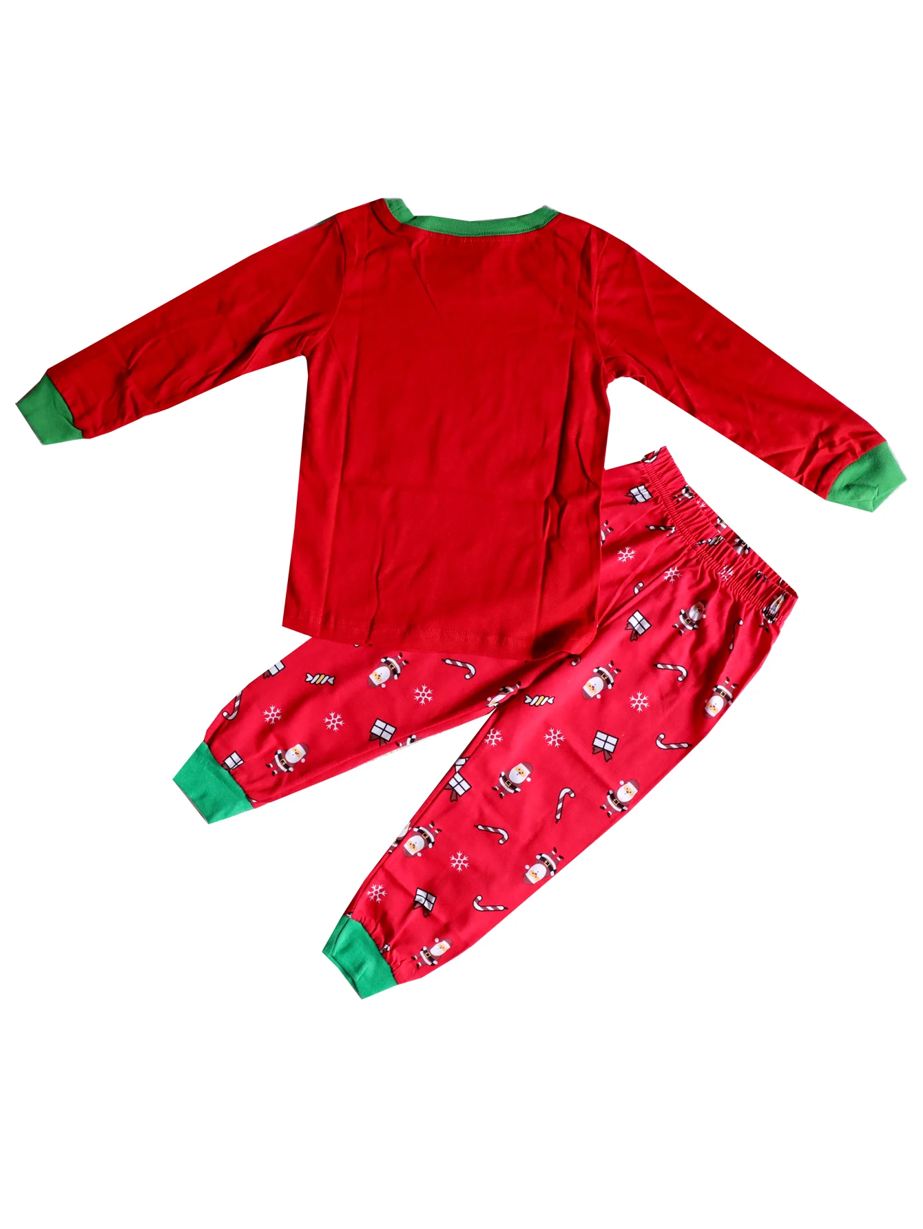 New Four Seasons Children's Homewear Set Red Cartoon printing Long sleeved Pants Set christmas Boys Pajamas Girls Nightwear