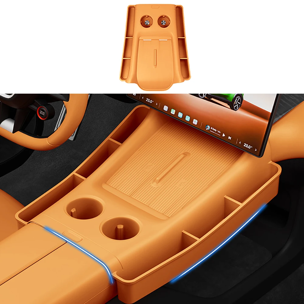 

For Xiaomi YU7 2025 2026 Central Control Panel Silicone Pad Wireless Charging Pad Water Cup Pad Pocket Integrated Accessories