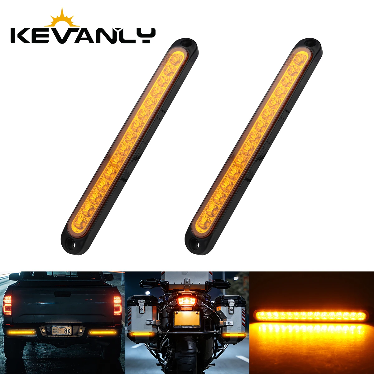 

2 шт. 12В/24В светодиодные боковые габаритные огни для автомобиля/грузовика, желтые динамические ДХО, указатели поворота, задние фонари