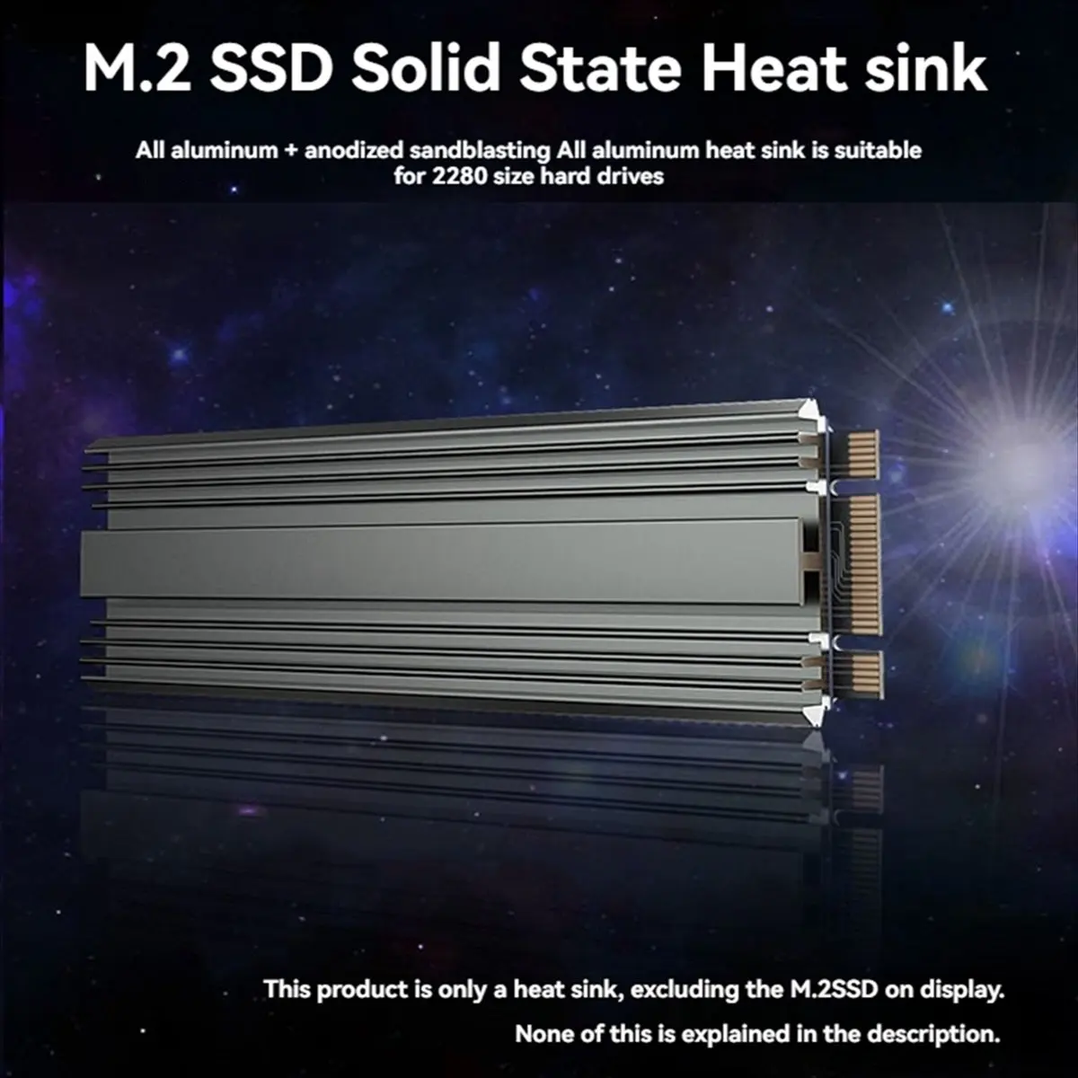 L77A M.2 NVMe SSD Heatsink M2 2280 Hard Disk Heat Sink Aluminum Radiator with Thermal Pad for Desktop PC SSD Cooler Black