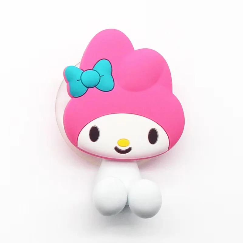 Sanrio Hello Kitty Kuromi Sikat Gigi Elektrik Tempat Sikat Gigi Rak Dinding Tipe Suction Cup Produk Kamar Mandi Kartun
