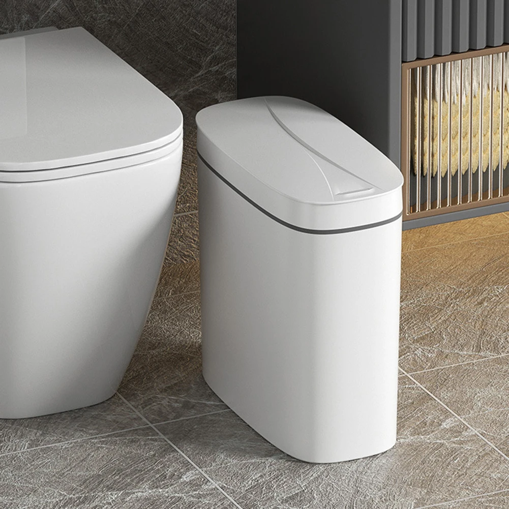 

14L Intelligent Touchless Trash Can Quiet Electric Garbage Bin IPX5 Waterproof Garbage Bucket for Bathroom Kitchen Narrow Space