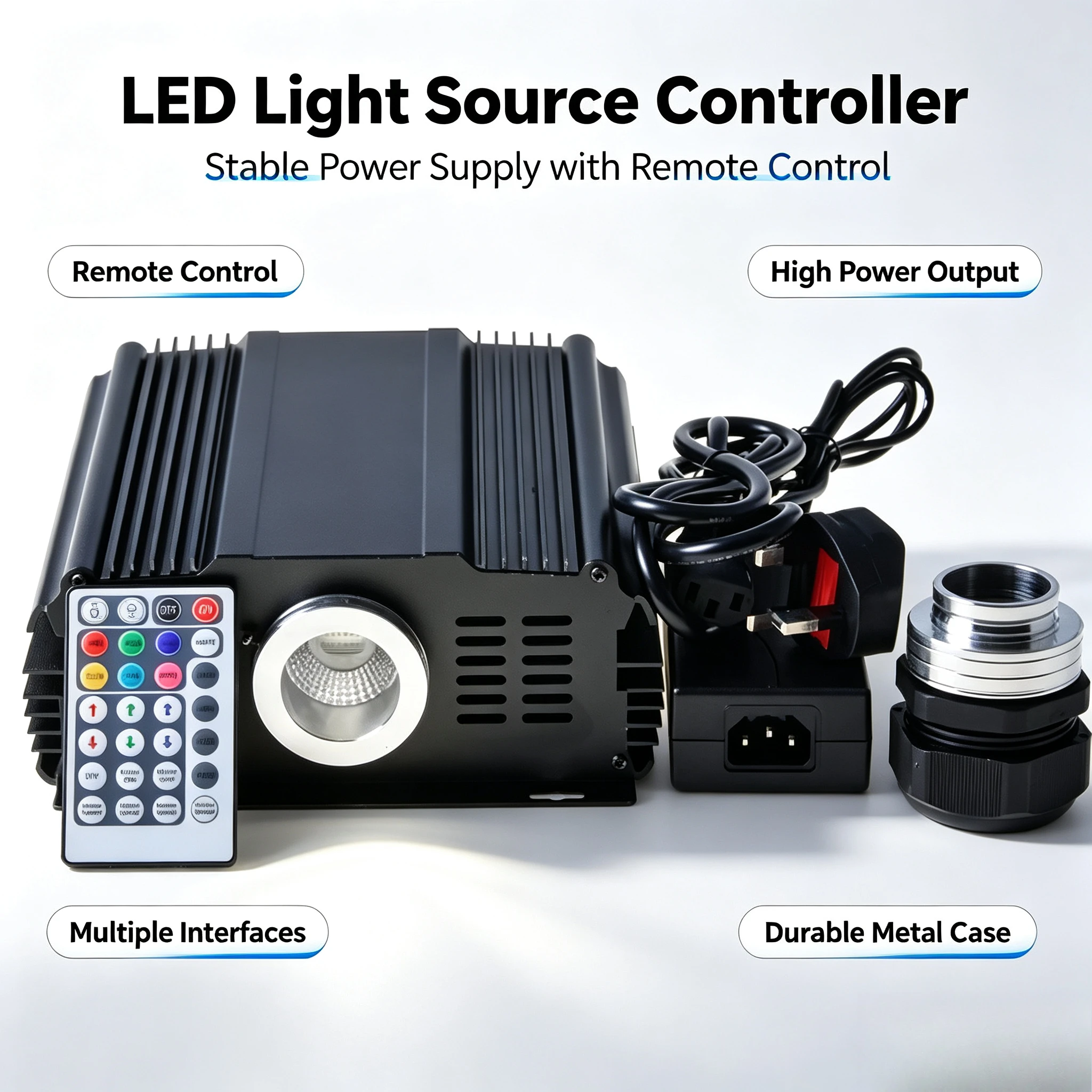 60W RGBW Fiber Optic Light Generator With DMX Dimming Function Professional LED Light Engine For Starry Lighting