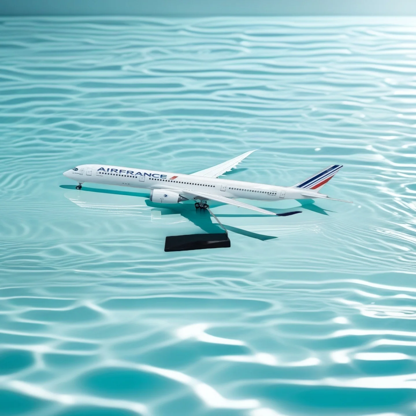 

Resin 1:142 Scale A350 Air France Airlines Airbus 350 Plane Model 47cm Diecast Airplane Model With Lights Wheels Decoration Home