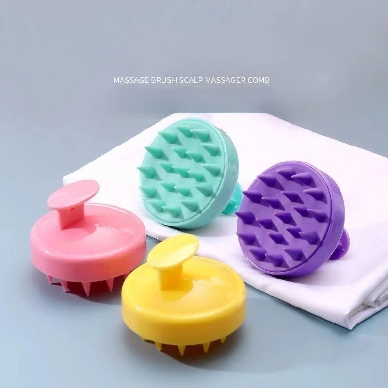 1PCSilicone الشامبو فرشاة رئيس فروة الرأس تدليك مشط غسل الشعر مشط تدليك الجسم فرشاة حمام فرشاة اغتسال صالون تصفيف الشعر أداة
