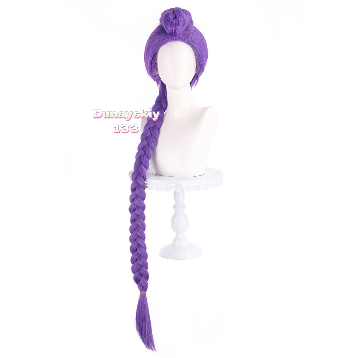 130/65 سنتيمتر قبل مضفر الأرجواني شعر مستعار اصطناعي رومي تأثيري مقاومة للحرارة يناسب Kpop شيطان الصيادين أنيمي الكبار الاطفال النساء