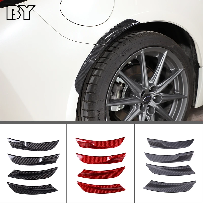 

For Toyota 86/Subaru BRZ 2022 Accessories Real Carbon Fiber Look Car Rear Side Wheel Wheel Eyebrow Decoration Sticker Protector