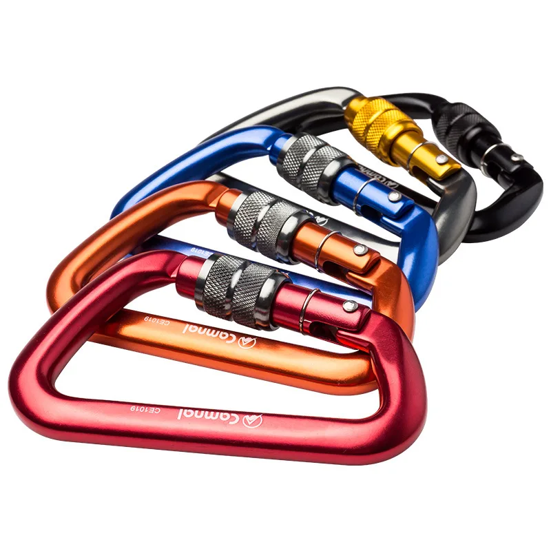 

Carabiner D-Type Automatic Main Lock, Outdoor Carabiner, Load-Bearing Climbing Main Lock, Safety Hook Lock, P276