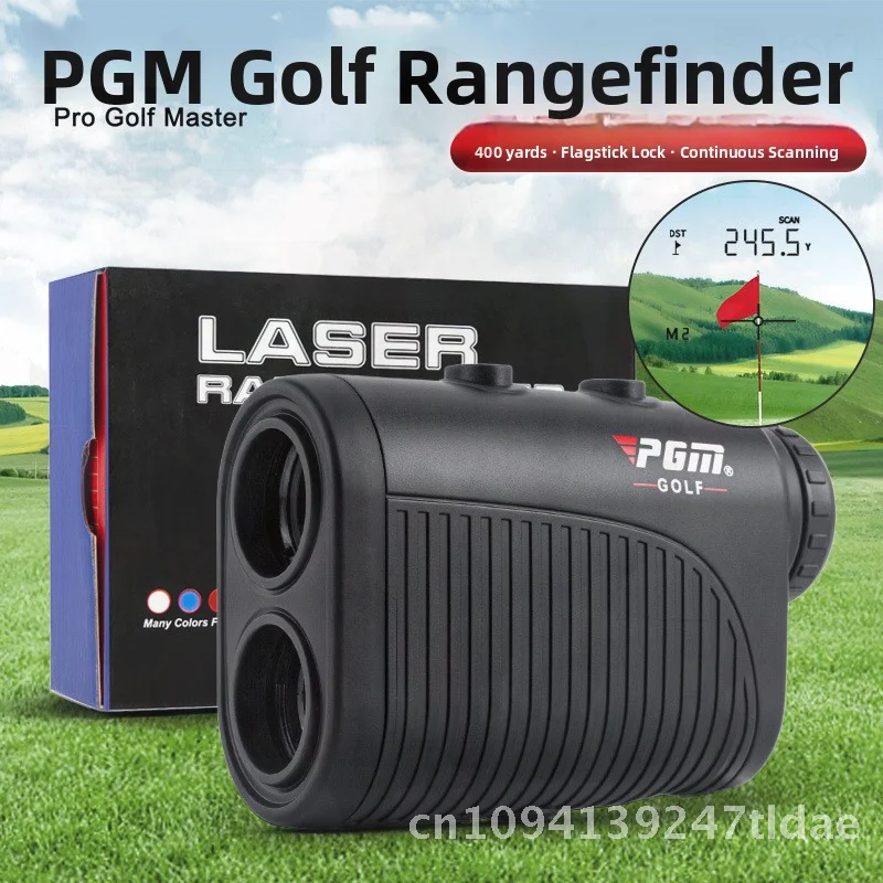جهاز تحديد المدى بالليزر المحمول المقاوم للماء PGM لأداة قياس مسافة الجولف مادة ABS باللون الأسود/الأبيض مع اختبار زاوية حتى #3