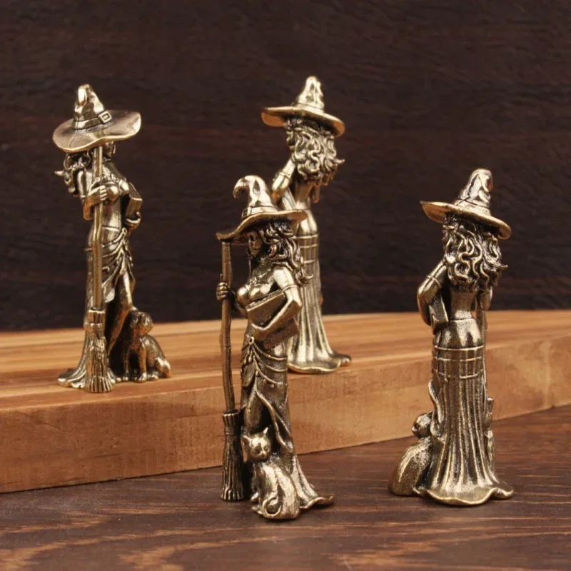 Creative Broom Moon Witch Ornament, Suitable for Living Room desktop Home Decoration, Wizard Statue Europe