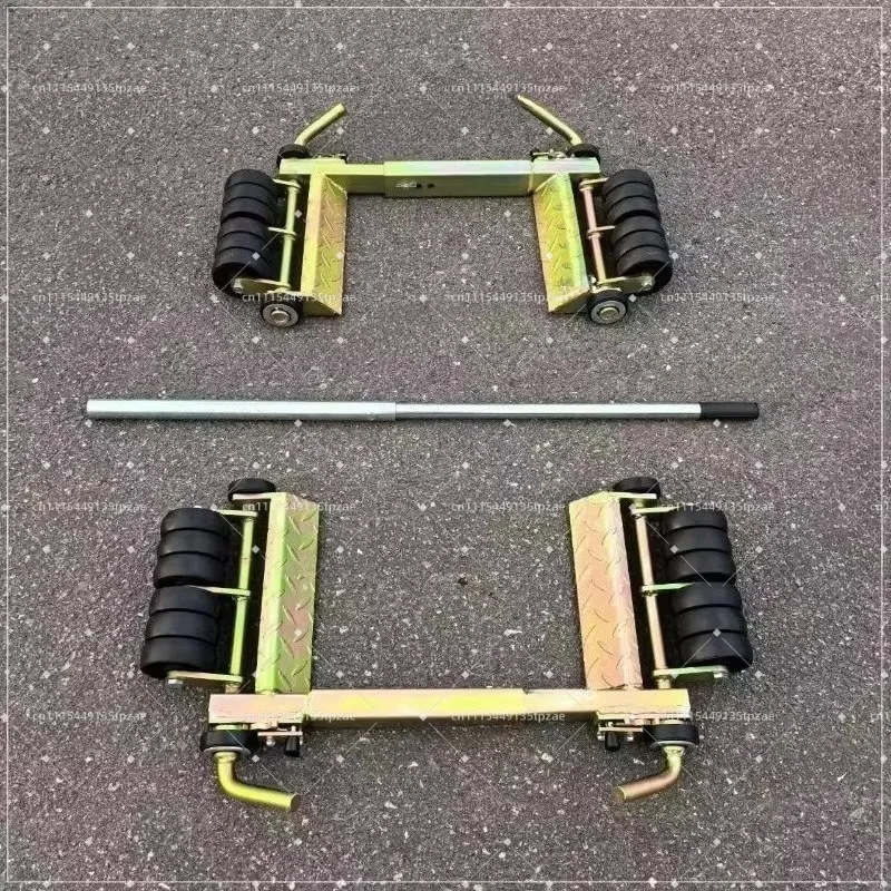 12 Wheel Rescue Trolley, Anti-skid Pattern Plate Trailer Porter Tool, Vehicle Lever Positioning Equipment for Auto Repair