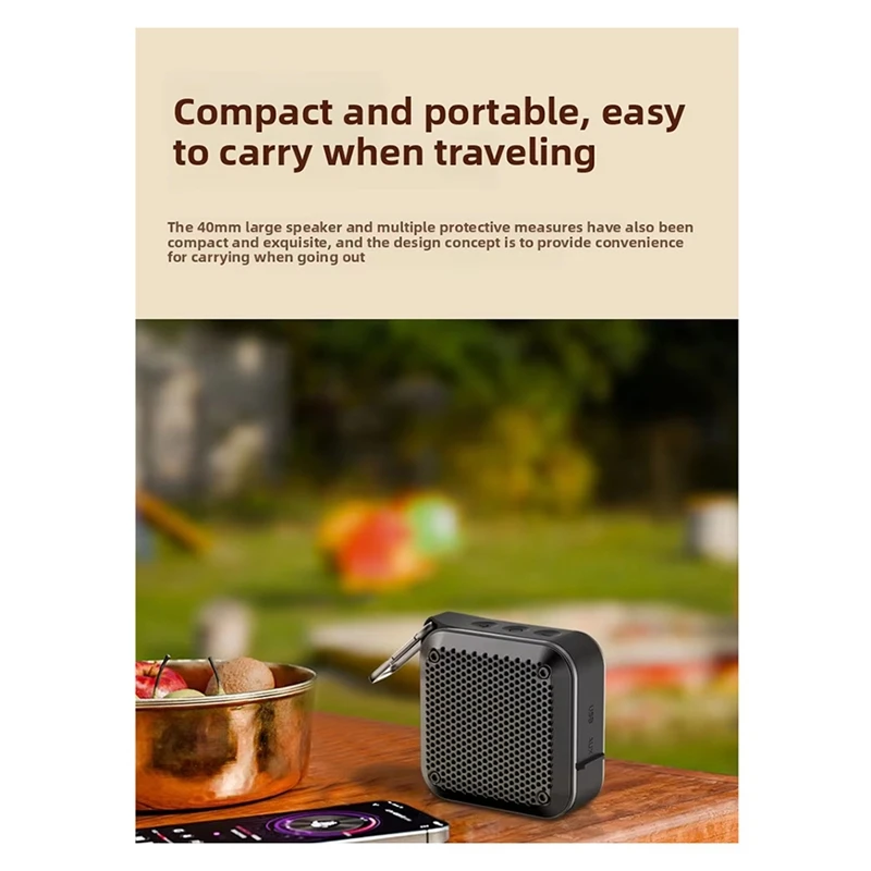 ลำโพงบลูทูธแบบพกพา Heavy Cannon ไร้สาย ซับวูฟเฟอร์ทรงพลัง เชื่อมต่อได้ รูปทรงสี่เหลี่ยมจัตุรัส มินิสเตอริโอ-ELEC