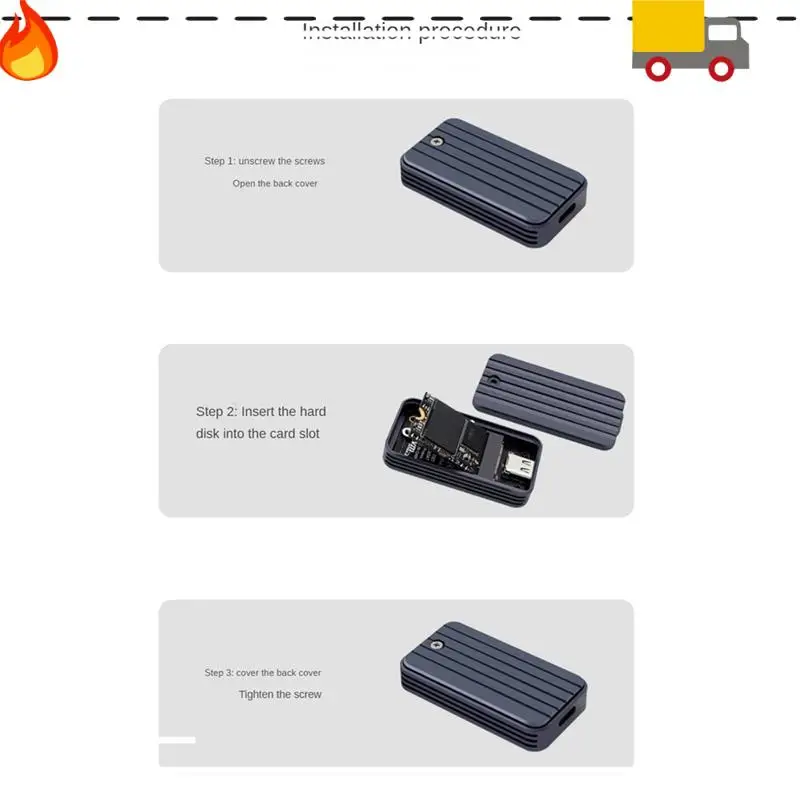 

Discount-M.2 Nvme SATA SSD External Enclosure Type-C USB3.1 Gen2 10Gbps SSD Case Dual Protocol SSD Hard Disk Box For SSD 2230