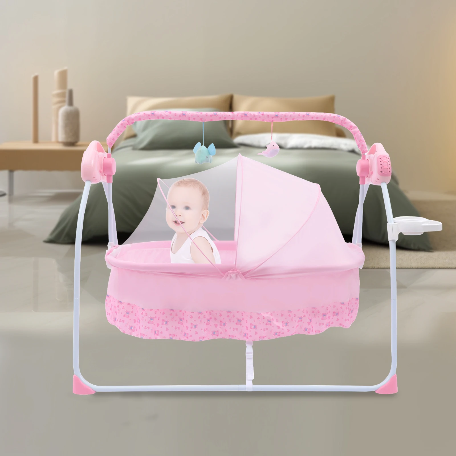 Electric Baby Rocker Cradle  Automatic Rocking Baby Bed Automatic Bluetooth Baby Swing Bassinet Baby Flagship