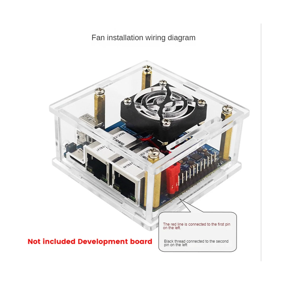 Caso acrílico para laranja pi r1 mais lts, proteção shell sem ventilador, placa de desenvolvimento