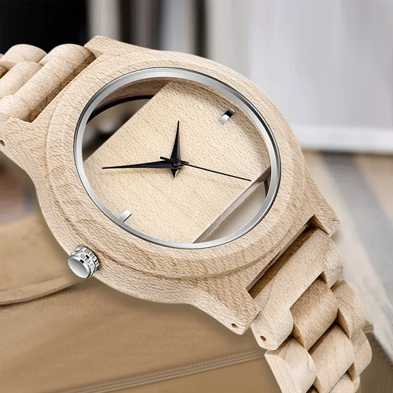 

MT1051 Высококачественные деревянные кварцевые часы - натуральный полый браслет с уникальным циферблатом, мужской подарок Часы Мужские