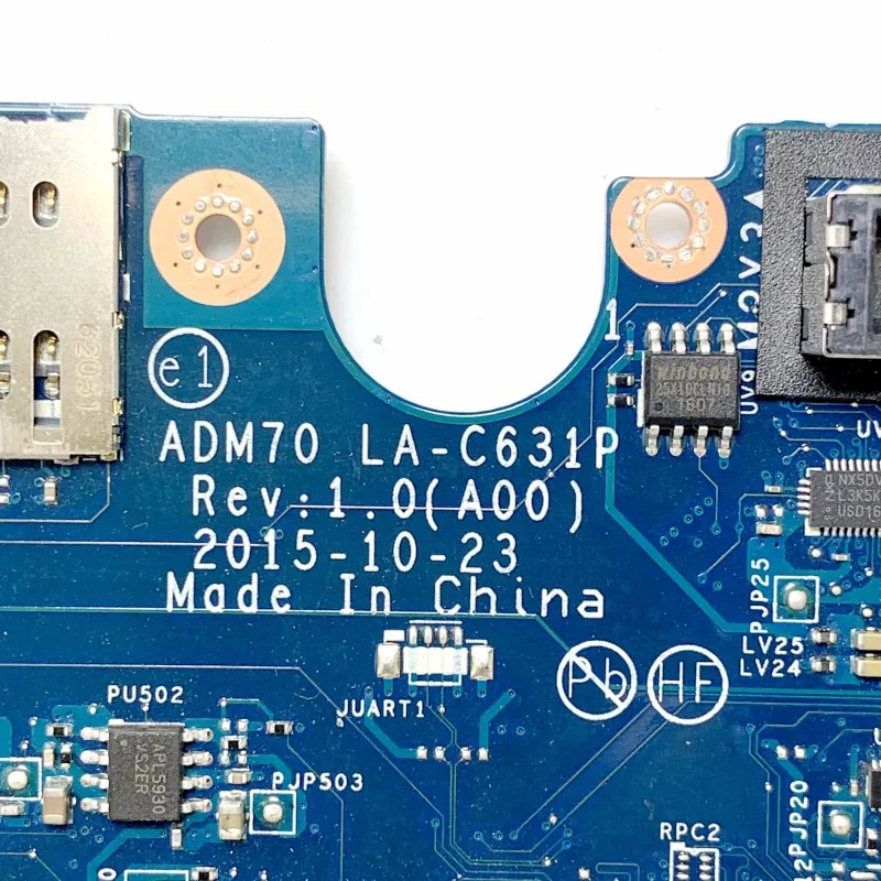 Imagem -04 - Placa-mãe Portátil para Dell Cn0hcp0k 0hcp0k Hcp0k 0hcp0k 0hcp0k Adm70 La-c631p Cpu 100 de Trabalho Completo Bem