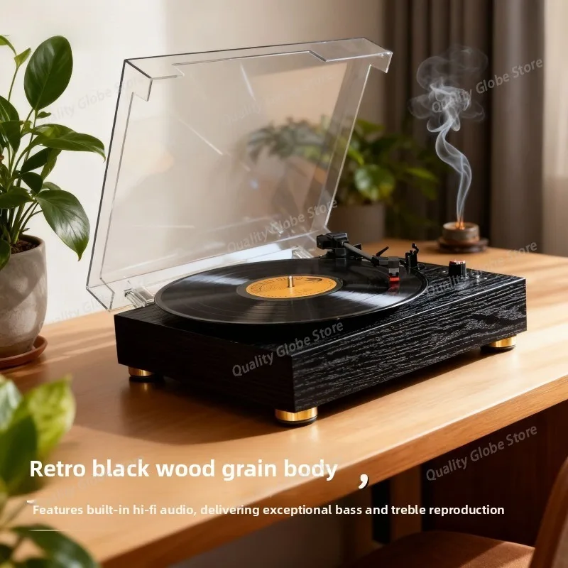 

Vinyl Record Player, Wood Grain Gramophone, Bluetooth Speaker, Turntable, Retro Gift, Birthday Vinyl Record Player