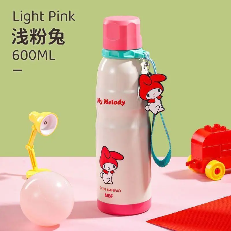 

Sanrio Children Cartoon Hot Water Cup Kuromi Kawaii Student Popular Anime Portable Cute with Straw Vacuum Cup Birthday Gift ﻿