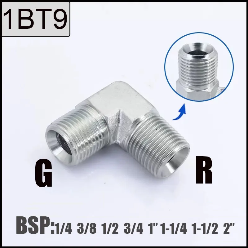 High Pressure Fittings Hydraulic Joint Carbon Steel British Elbow Reducer  BSP 1/8\