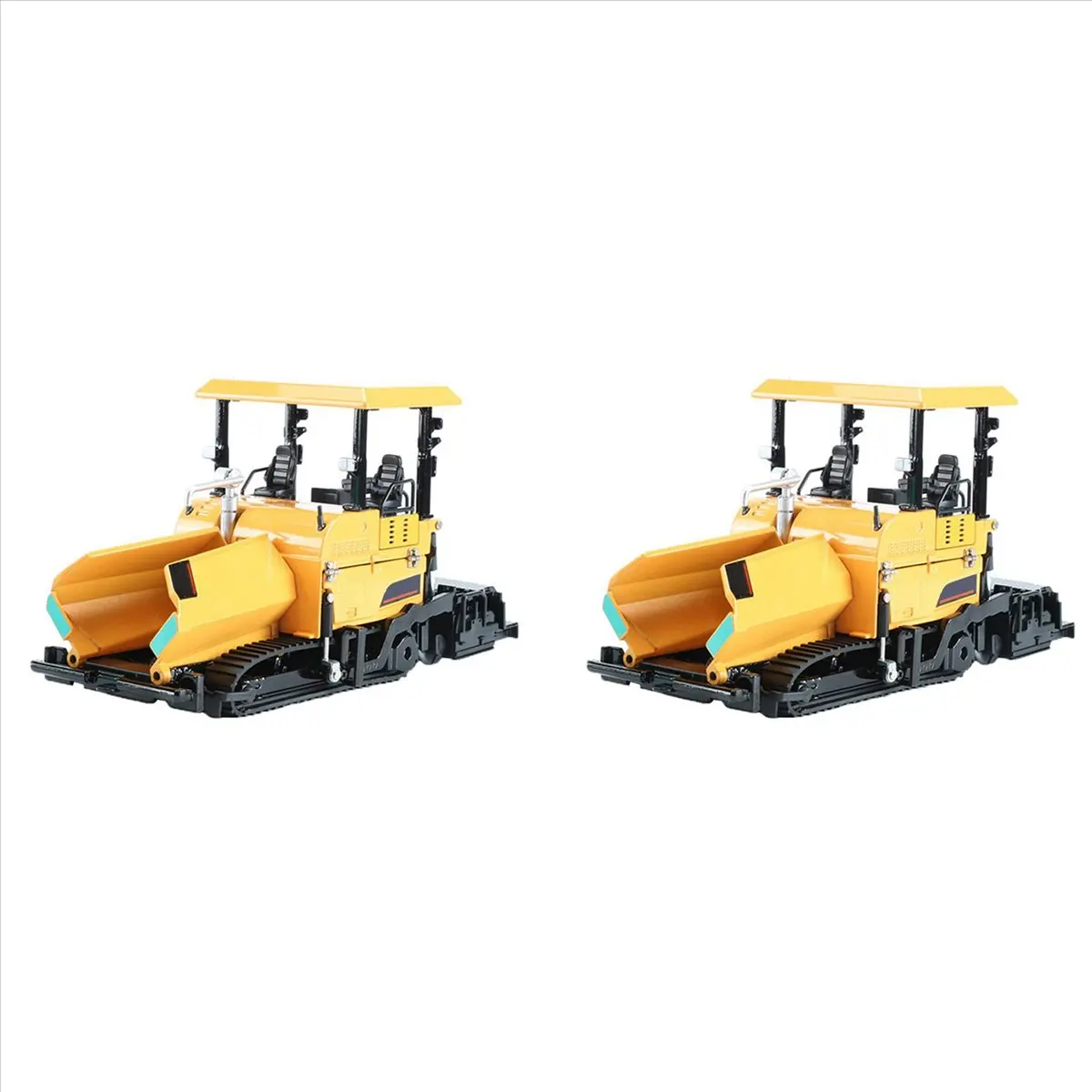 *N21R 2X Alloy Diecast Paver Machine Paving Asphalt Highway Construction Truck 1:40 Engineering Vehicle Models,Yellow