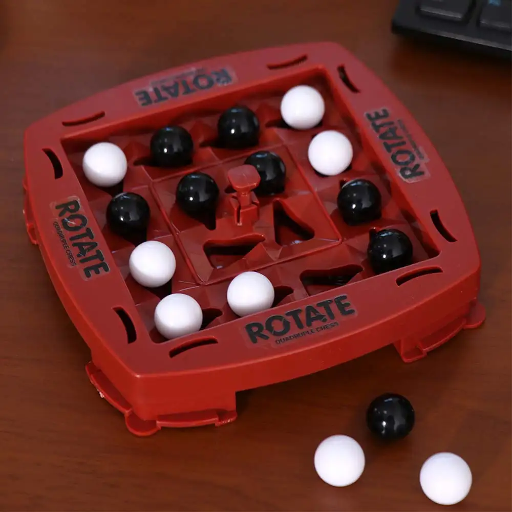 

Black and White Four in A Row Game Fast Strategy Interactive Orbit Logic Board Game Cartoon Educational Track Logic Chess