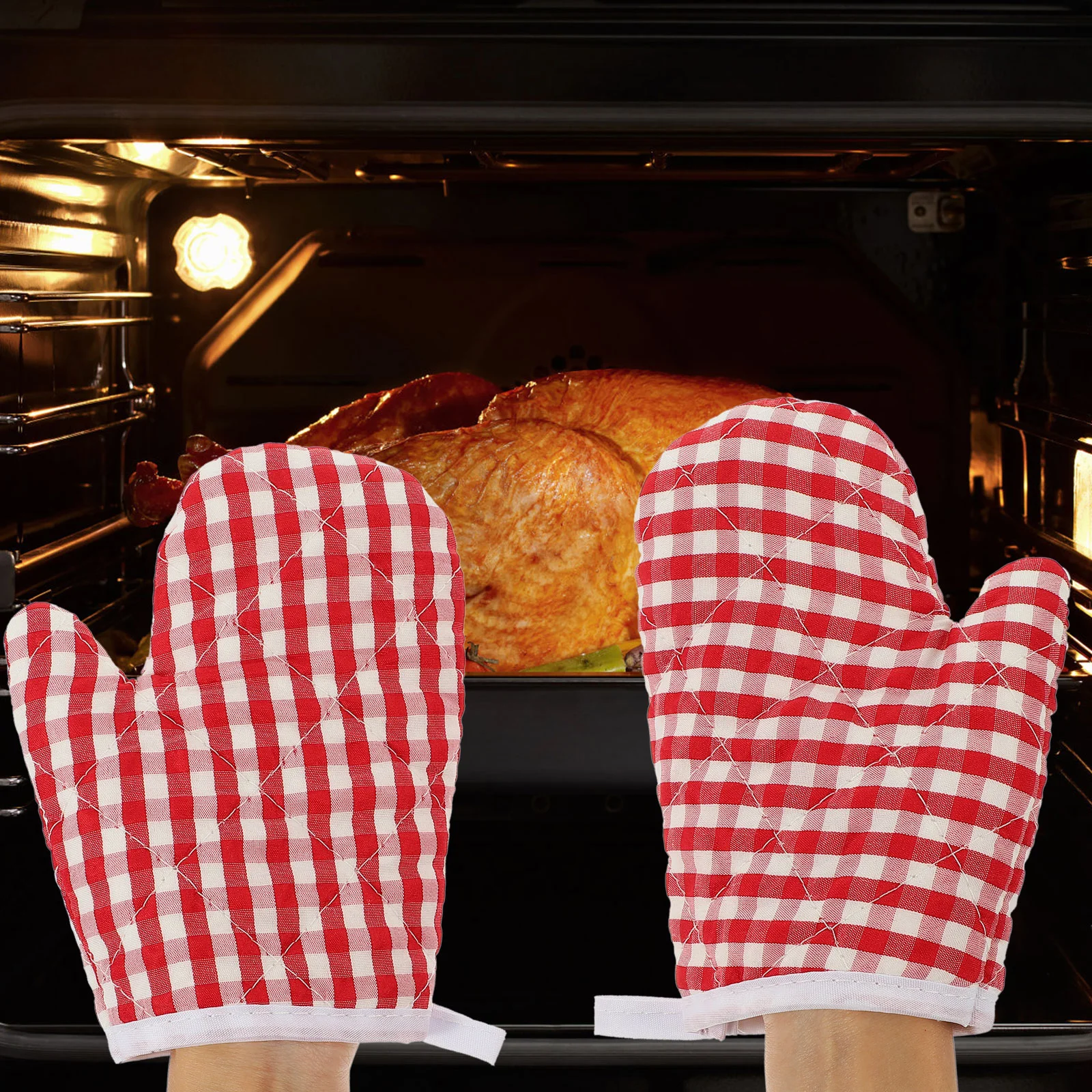 

Insulation Gloves Kitchen Anti-scalding Oven Mitts Heat Resistant Insulated Kids Home Essentials Thick Water Proof