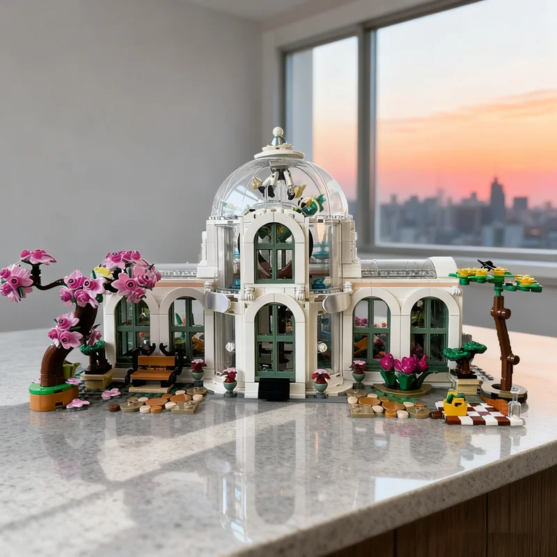 ชุดตัวต่อ MOC สวนพฤกษศาสตร์ 1853 ชิ้น แบบจำลองทางเลือก ของขวัญคริสต์มาส ตัวต่อประกอบเอง ของเล่น DIY เสริมสร้างความคิดสร้างสรรค์ ของขวัญวันเกิด