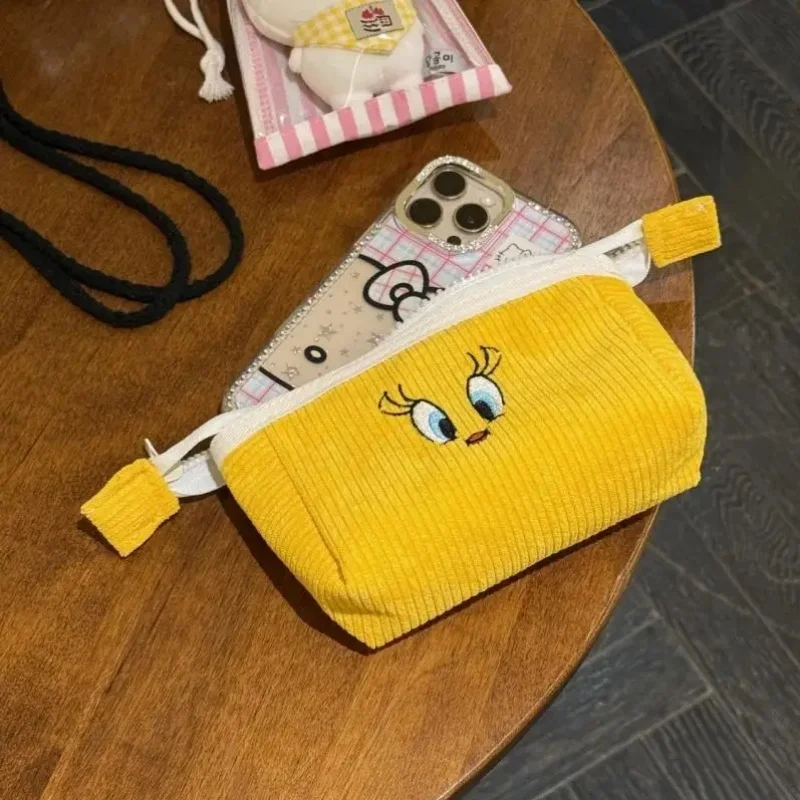 ديزني تويتي بيرد سروال قصير قماش سستة مقلمة الفتيات ماكياج أداة حقيبة التخزين محفظة نسائية للعملات المعدنية المحمولة الداخلية بطانة حقيبة الهدايا #5