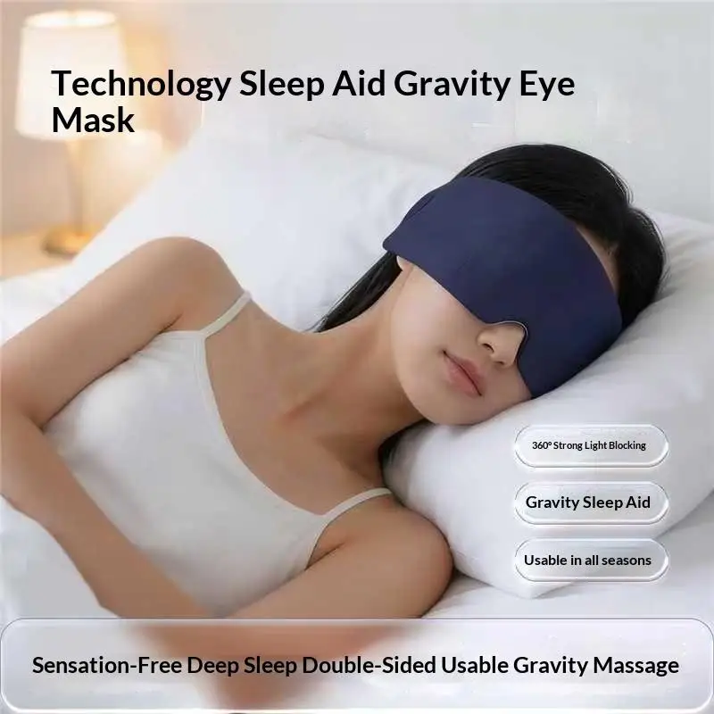 Ultra Light Gravity Weighted Eye Mask Skin-Friendly Double-sided Use Light Blocking Eye Mask Soft Breathable Sleep Aid Eyepatch