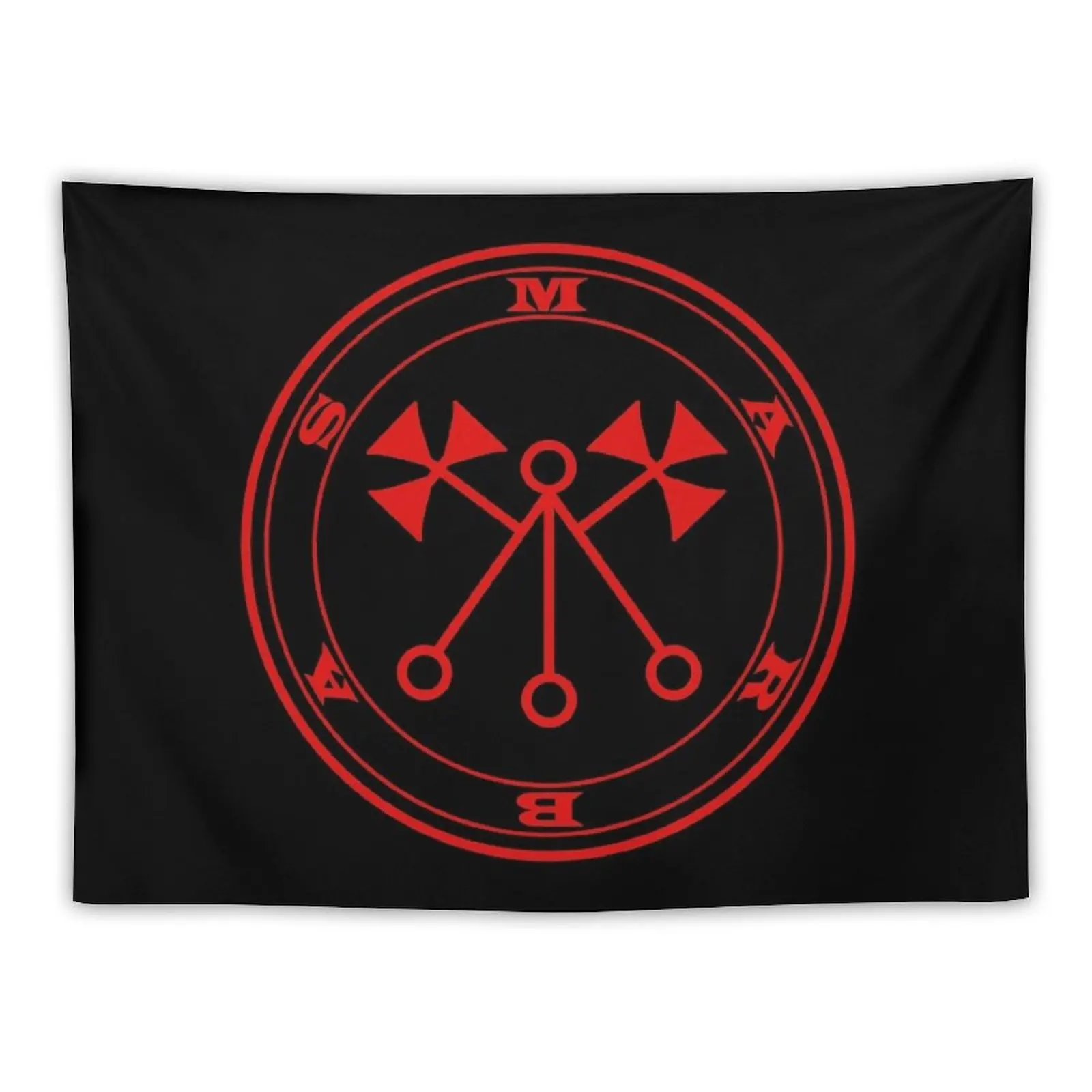 

New Marbas demon President red Sigil occult Magick Seal Tapestry Aesthetic Room Decorations Decorative Wall Tapestry