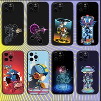 R-Rockman M-Megaman Cool Phone Case For iPhone 16,15,14,13,12,11,Pro,X,XS,Max,XR,Plus,Mini Soft Black Cover