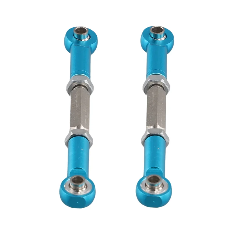 T84C-2Pcs 메탈 조절식 스티어링 링크 서보 링크 풀 로드 트랙사스 슬래시 4X4 5807 HQ727 1/10 RC 자동차 업그레이드 부품
