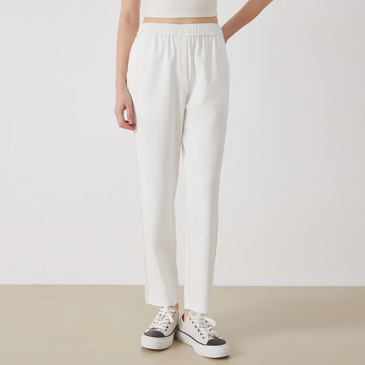 

K3049W Luxury Quality Womens clothing Pima Cotton women's pants Ladies casual long trousers
