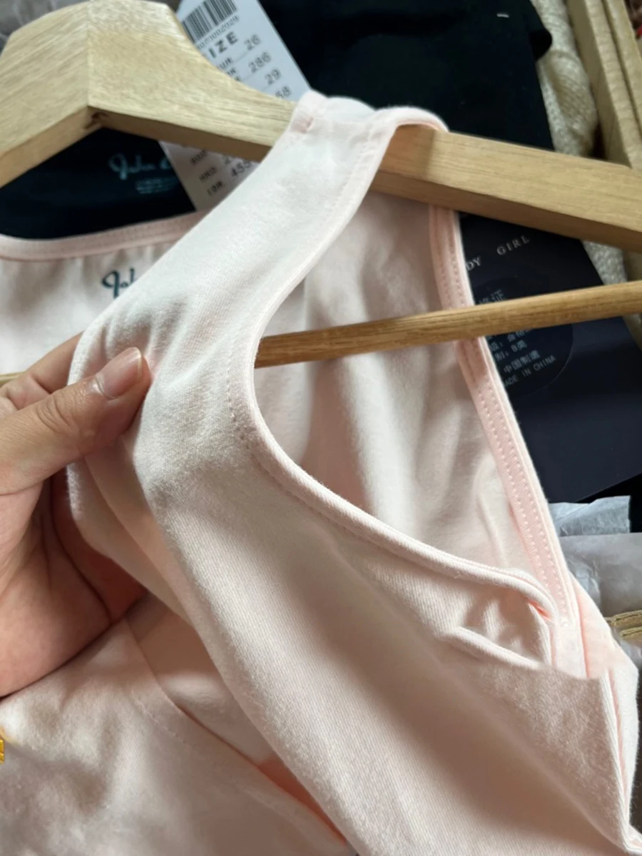 ใหม่สีชมพู V คอ Slim Tank Tops ผู้หญิงฤดูร้อนผ้าฝ้ายแขนกุดเอวสูงเสื้อกั๊กหญิงหวาน Basic Casual Crop Top Y2k Camis