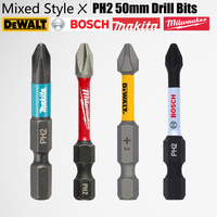 Drill Bits PH2 50MM DEWALT BOSCH Makita Milwaukee Mixed Type HSS Industrial Grade Super Hard Screwdriver Head Combination