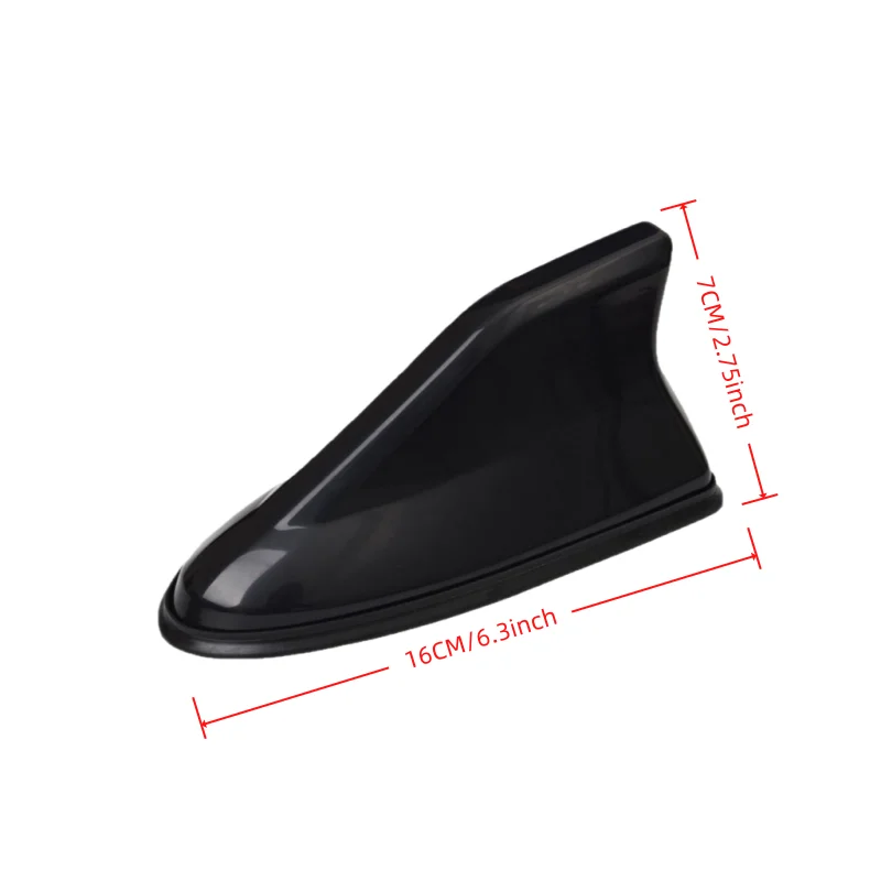 Universal Carbon Fiber Look Car Roof Top Mount Shark Fin Aerial Antenna Toppers Auto Radio AM FM Antenna Signal Amplifier Aerial - view 2