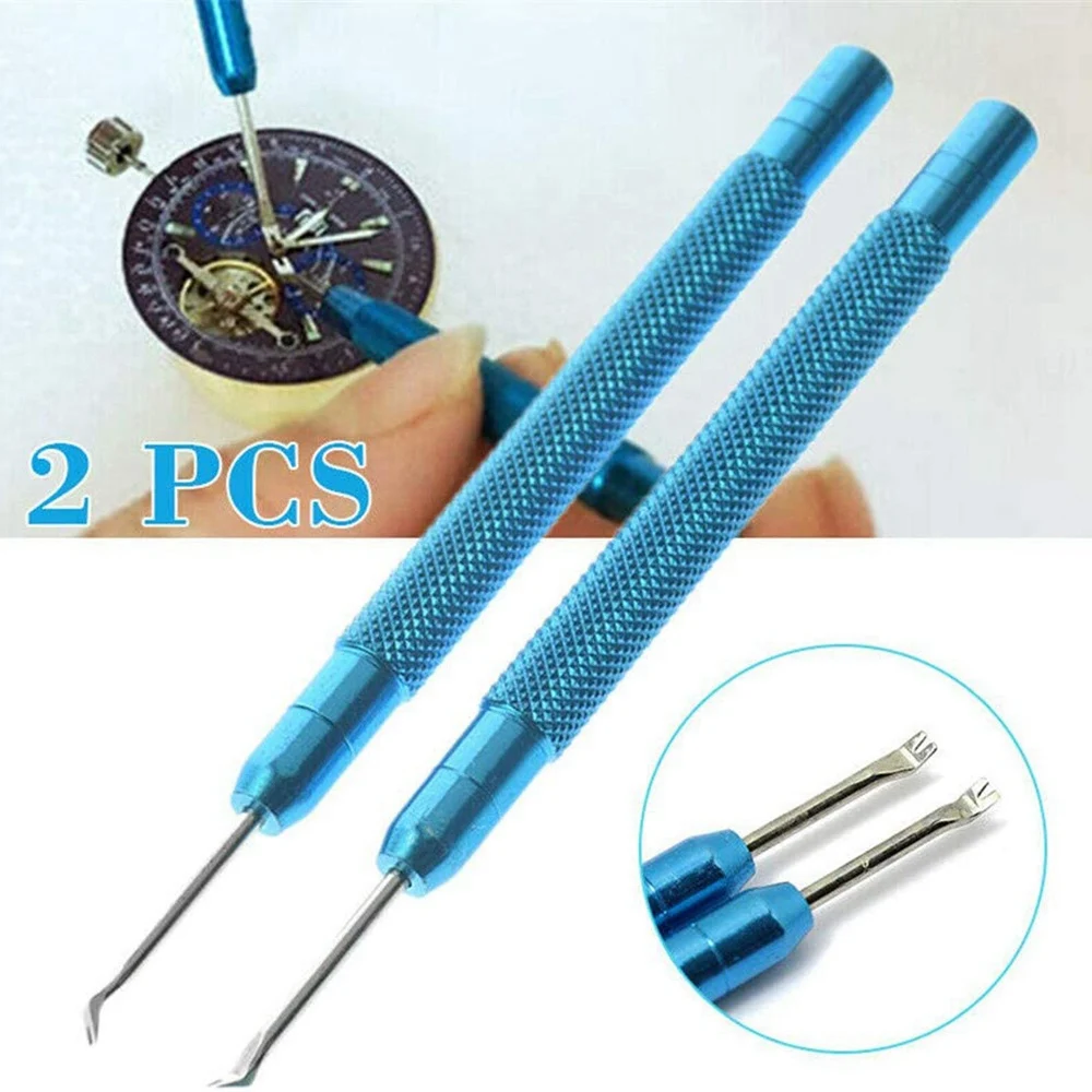 2Pcs Watch Repair Tool Kit Watch Hand Remover Manual Remover Needle Bar Replacement Watch Tools Accessories Blue