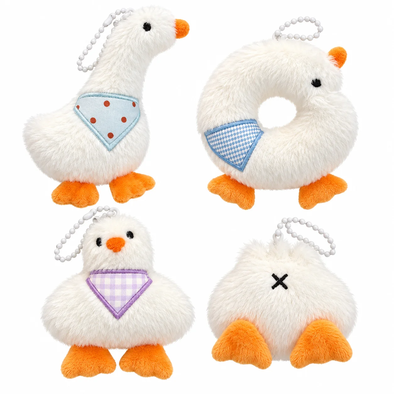 Cute Goose Plush Keychain, Cartoon Stuffed Animal Bag Charm Pendant for Backpacks, Handbags and Everyday Accessories