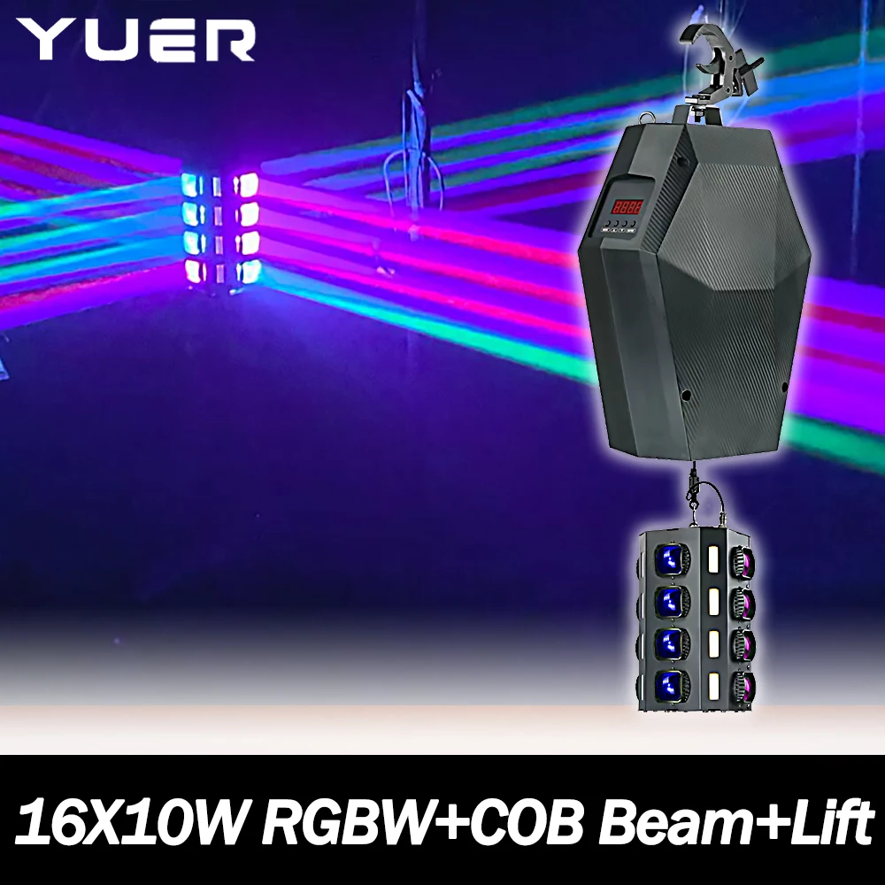 

16x10W LED RGBW COB Beam Strobe Lift Light Профессиональное сценическое освещение в помещении Режим DMX512 ArtNet для DJ Disco Club Party Show