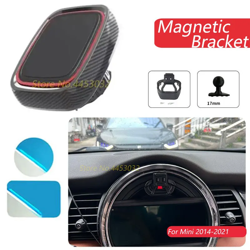 Magnetic Car Phone Holder For BMW Mini Cooper JCW F54 F55 F56 F57 F60 2014-2021 GPS Strong Magnet Mount Holder Base Accessories