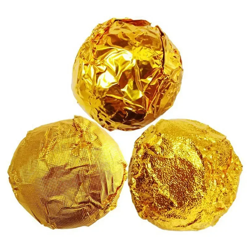 Multi-size Golden Aluminum Foil Chocolate Wrapping Paper Candy Cookies Packaging Paper Baby Shower Birthday Wedding Party Decor